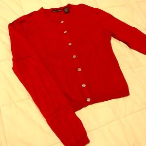 MODA international red cardigan